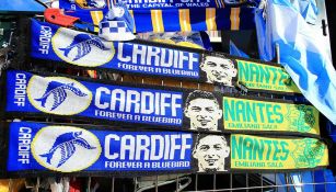 Bufanda de Cardiff y Nantes en homenaje a Emiliano Sala