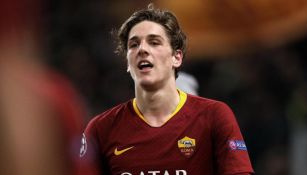 Zaniolo durante un partido de la Roma