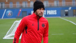 Neymar, durante una práctica con el PSG