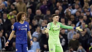 David Luiz y Kepa en la Final de la Carabao Cup