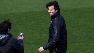 Solari en entrenamiento con el Real Madrid 