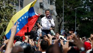 Juan Guaidó, durante una congregación 