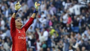 Navas festeja triunfo del Real Madrid vs Celta