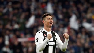 Cristiano Ronaldo festejando un gol con la Juventus 