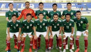 El Tri Sub 22 antes del partido contra Irlanda del Norte