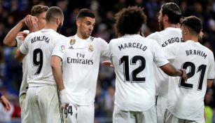 Real Madrid celebra victoria frente al Huesca 