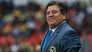 Miguel Herrera durante el partido de Copa MX