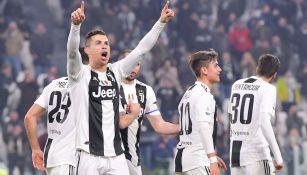 Cristiano Ronaldo celebra una anotación en la Serie A