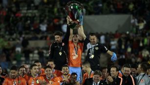 Jugadores del América festejan triunfo en Copa MX