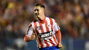 Ian González celebra anotación del Atlético