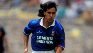 Guadalupe Castañeda, durante un juego con Cruz Azul