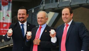 Javier Salinas, Alfredo Harp Helú y Othon Díaz anuncian el Juego de Estrellas
