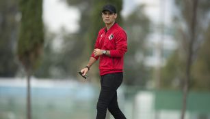 Rafael Márquez, en entrenamiento de la Sub 20 de Atlas