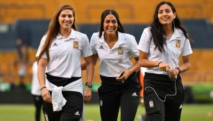 Jugadoras de Tigres previo a la Ida de la Final 