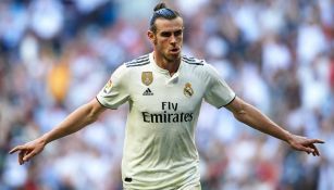 Bale festeja anotación con el Real Madrid 