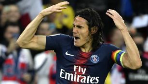 Edinson Cavani durante un encuentro ante el Dijon FCO