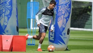 Firmino, durante un entrenamiento con Liverpool 