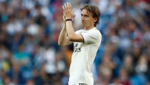 Modric aplaude en un juego del Real Madrid