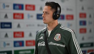 Javier Hernández, previo a un partido de la Selección Mexicana