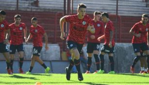 Jugadores de San Lorenzo en una práctica