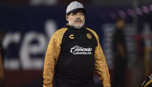 Diego Maradona durante un partido con Dorados 