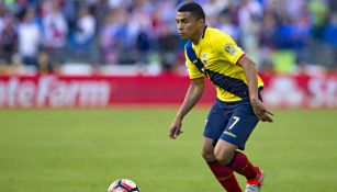 Jefferson Montero, durante un partido de Ecuador