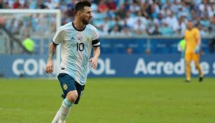 Lionel Messi en el partido contra Venezuela