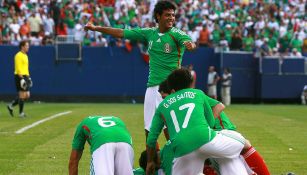 Vela celebra su gol ante Estados Unidos en la Final del 2009