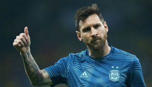 Lionel Messi entrenando con Argentina en la Copa América de Brasil 2019