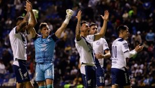 Puebla festeja gol contra Pumas en el Clausura 2019
