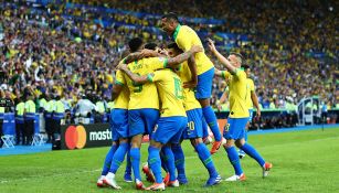 Brasil celebra gol en la Final de la Copa América