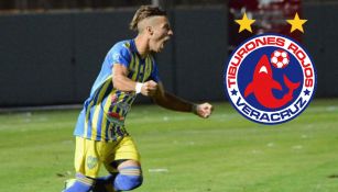 Federico Illanes celebra gol con Club Atlético Juventud Unida