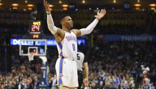 Russell Westbrook, durante un juego con el Thunder 