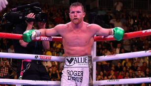 Canelo Álvarez, durante su pelea ante Daniel Jacobs 