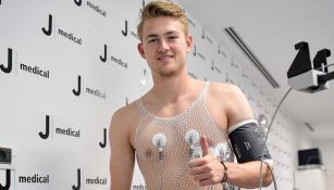 Matthijs De Ligt, durante la revisión médica con Juventus 