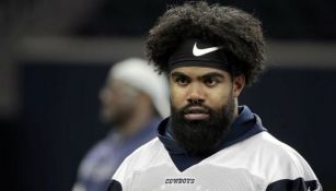 Ezekiel Elliott, en un entrenamiento de Dallas