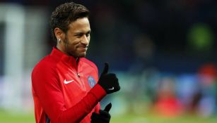 Neymar durante una práctica con el PSG