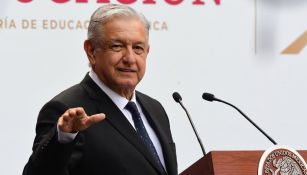 Andrés Manuel López Obrador durante una conferencia de prensa