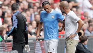 Leroy Sané sale lesionado del duelo ante Liverpool 