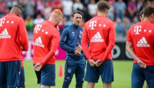 Niko Kovac en la última práctica del equipo antes de enfrentar su compromiso de copa