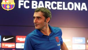 Ernesto Valverde en una conferencia de prensa