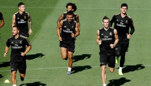 James y Bale corren junto a otros compañeros del Real Madrid