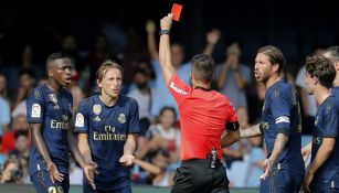 Modric recibe tarjeta roja contra Celta de Vigo 