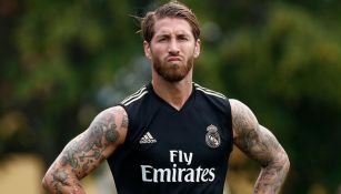 Sergio Ramos, durante entrenamiento del Real Madrid