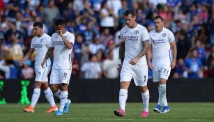 Jugadores de Cruz Azul tras la derrota contra Gallos 