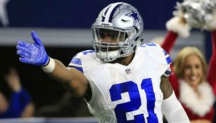 Ezekiel Elliott durante un juego de los Cowboys