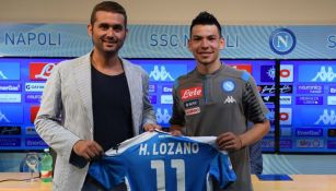 Lozano, durante su presentación con el conjunto del sur de Italia