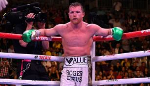 Canelo Álvarez, durante su pelea ante Daniel Jacobs