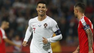 Cristiano, en festejo de Portugal