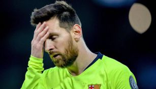 Messi se lamenta en Champions League contra Liverpool 